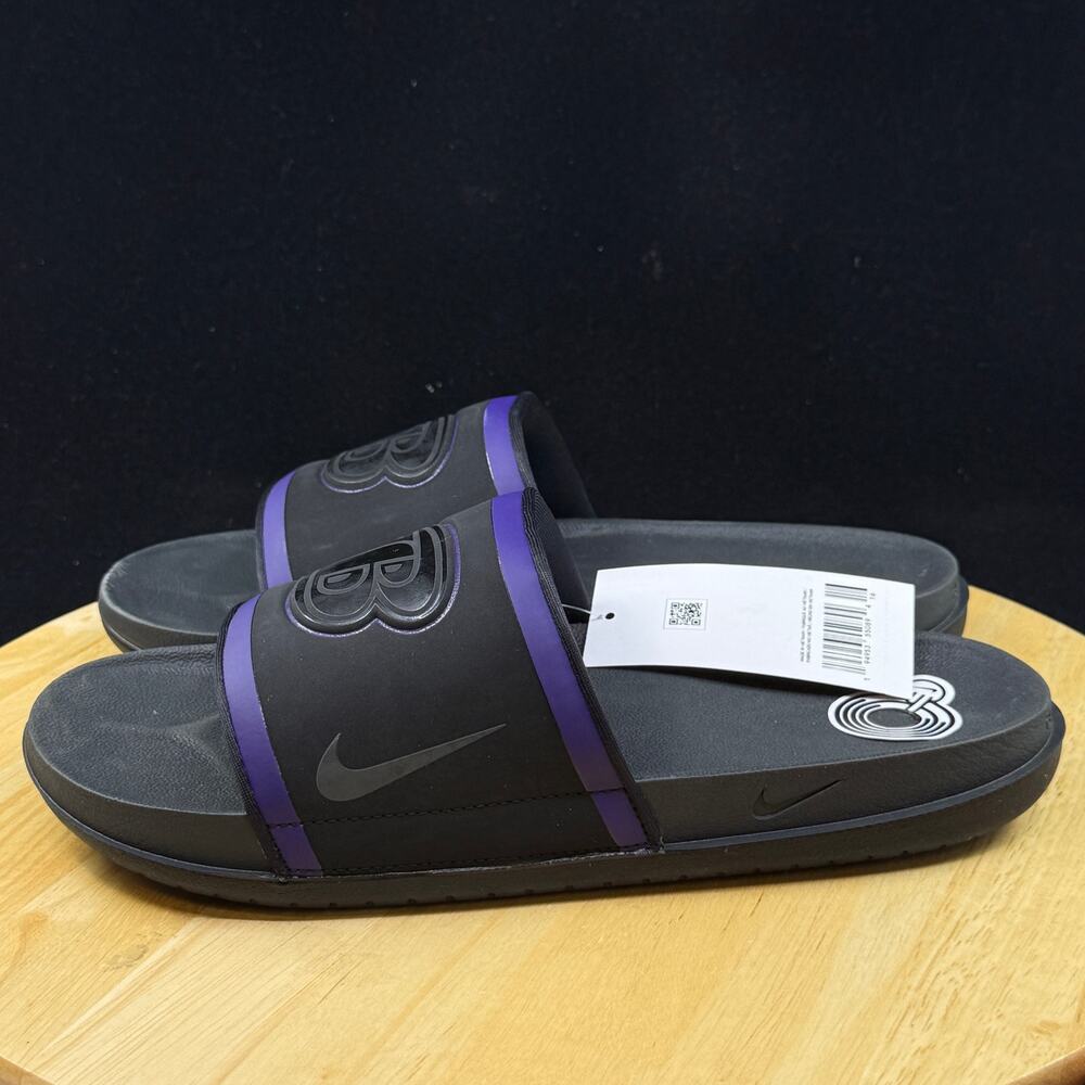 NIKE OFFCOURT SLIDE BALTIMORE RAVENS "SANDALS" BLACK-PURPLE SZ 11 [DD0546-001] - Picture 6 of 8